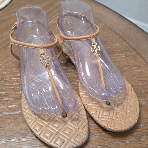 Tory Burch Quilted Marion Sandals, Size 9 - Picture 1 of 10